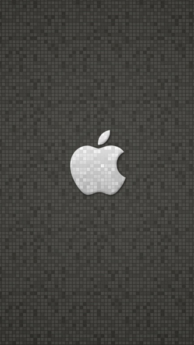 タイル柄のアップルロゴ Iphone5 スマホ用壁紙 Wallpaperbox
