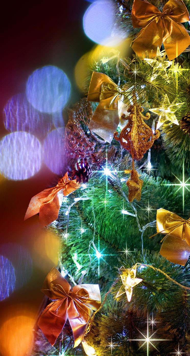 綺麗なクリスマスツリー Iphone5 スマホ用壁紙 Wallpaperbox
