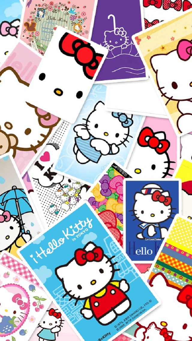 キティちゃんの切手 Iphone5 スマホ用壁紙 Wallpaperbox