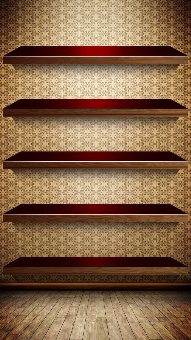 高級感のあるブラウンの棚 Iphone5壁紙 Wallpaperbox