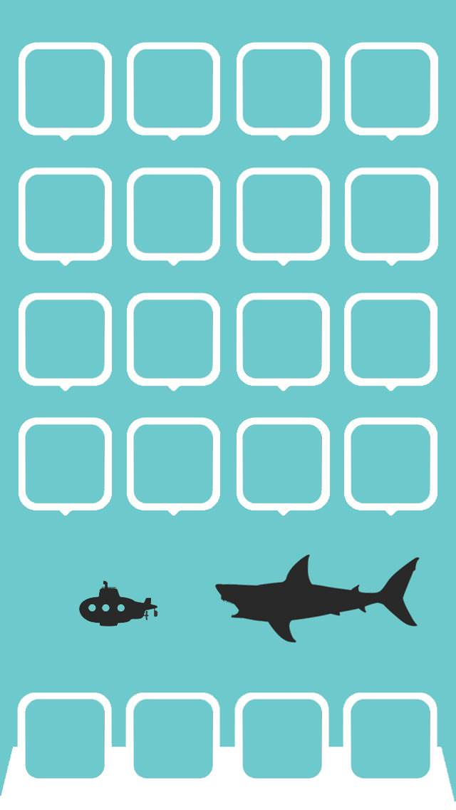 鮫と潜水艦 Iphone5壁紙 Wallpaperbox