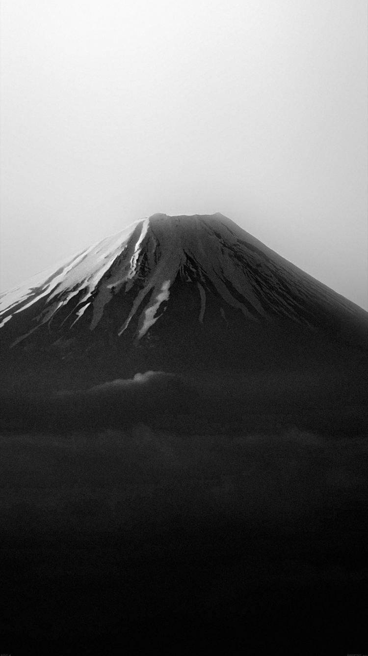 モノクロの富士山 Iphone6壁紙 Wallpaperbox