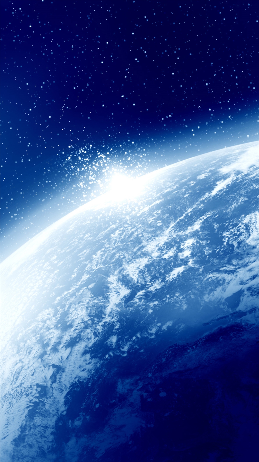 青い地球と星 Iphone6壁紙 Wallpaperbox