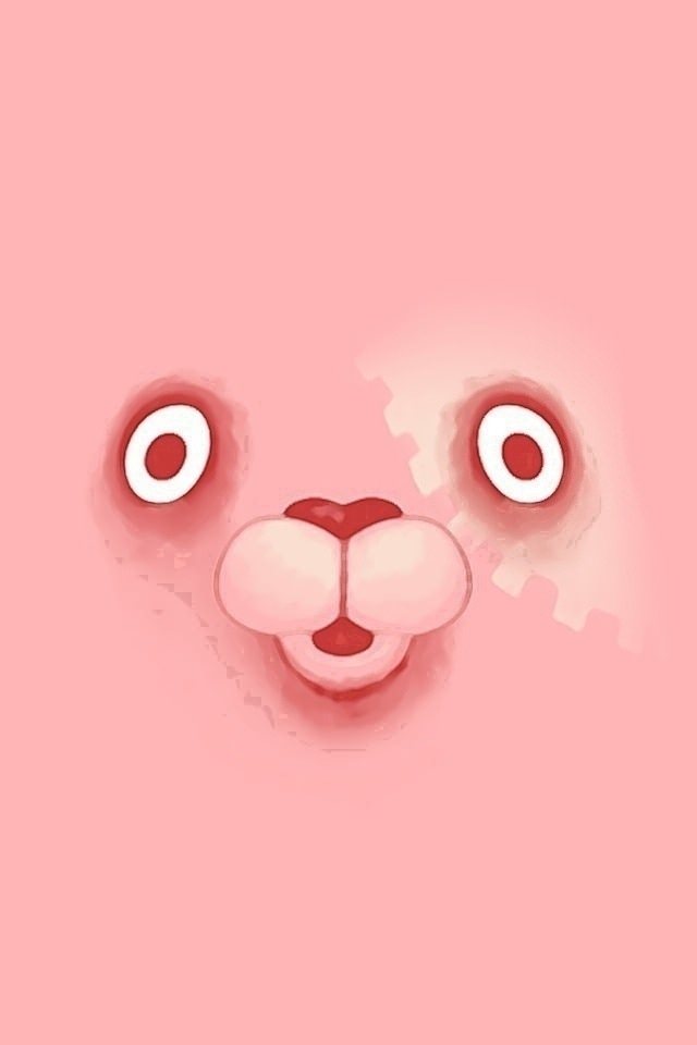 ピンク兎のスマホ用壁紙（iPhone4S用)