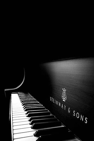 ブラック・ピアノのスマホ用壁紙(iPhone用/320×480)
