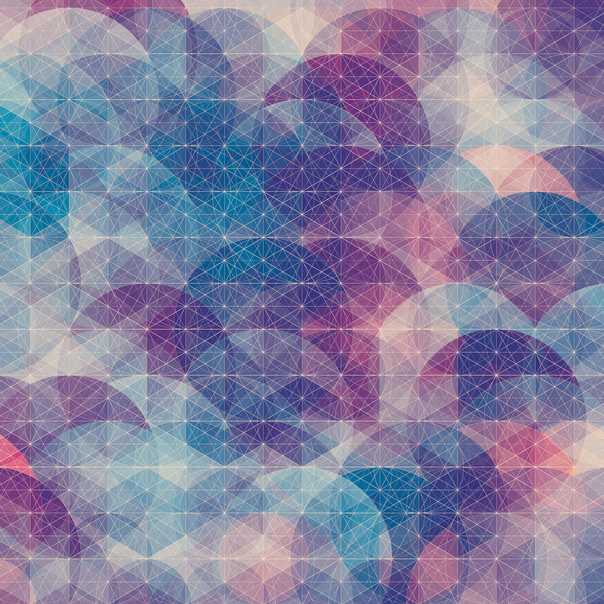 カラフルな幾何学模様の壁紙2(iPad3用/2048×2048)
