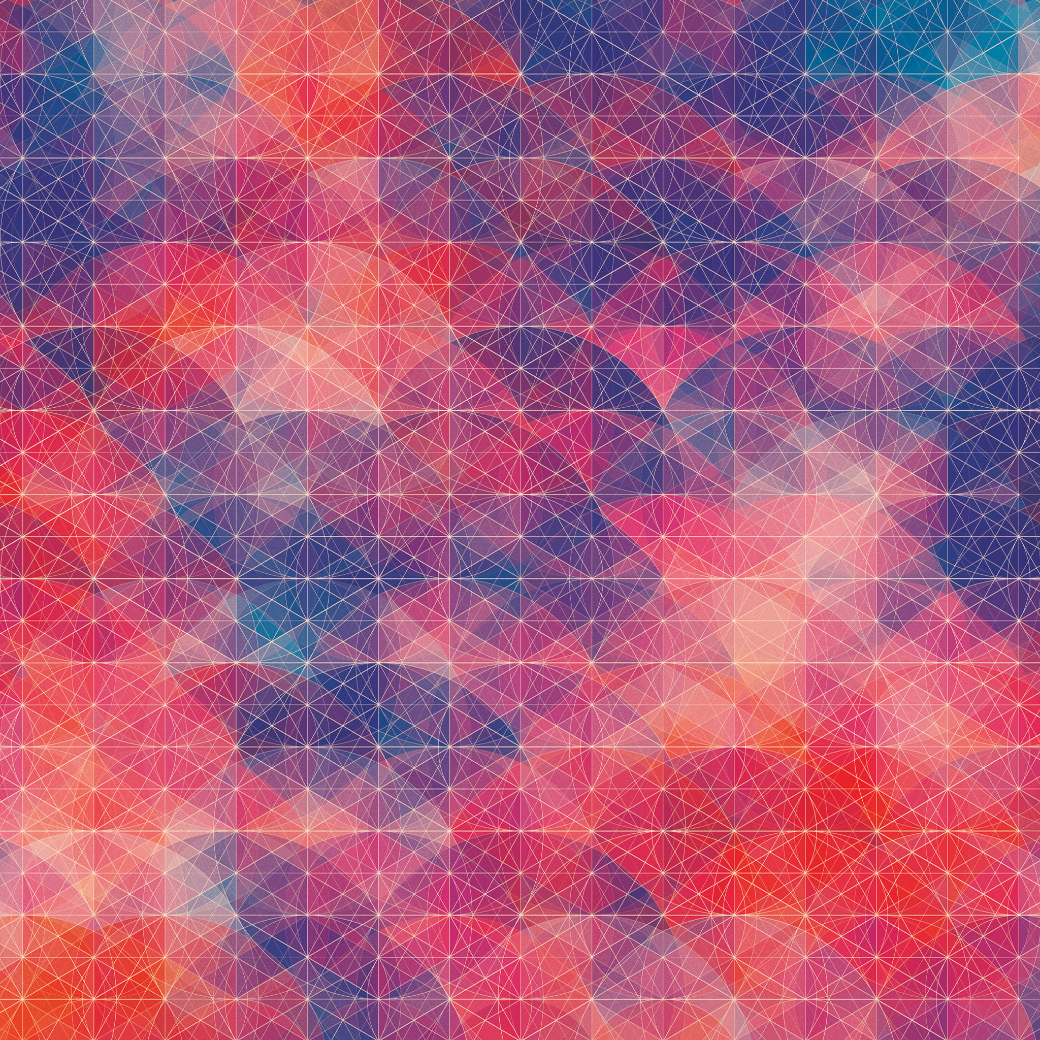 カラフルな幾何学模様の壁紙3(iPad3用/2048×2048)