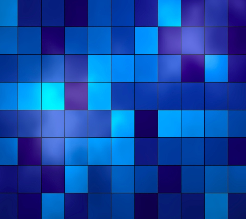 青いスクエアのスマホ用壁紙(Android用/960×854)