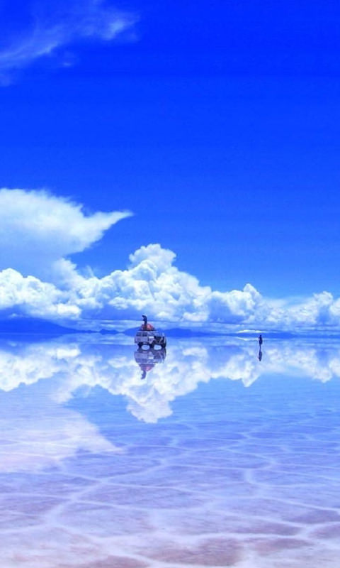 ウユニ湖のスマホ用壁紙(Android用/480×800)
