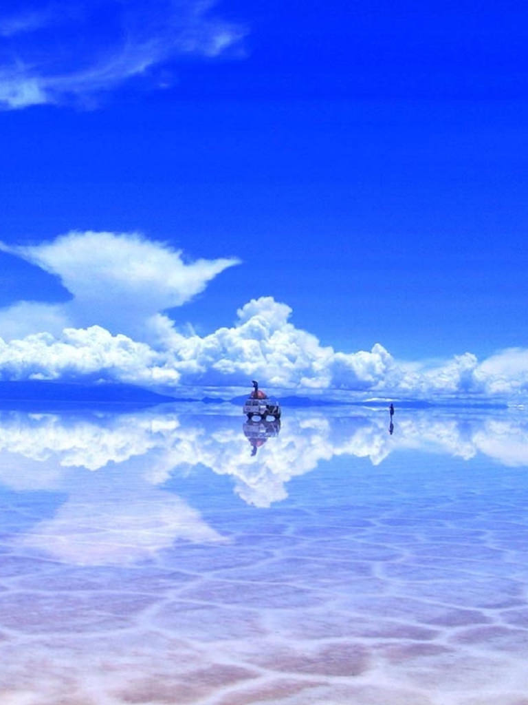 ボリビアのウユニ湖の壁紙(iPad用/768×1024)
