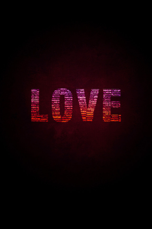 LOVEのスマホ用壁紙（iPhone4S用)