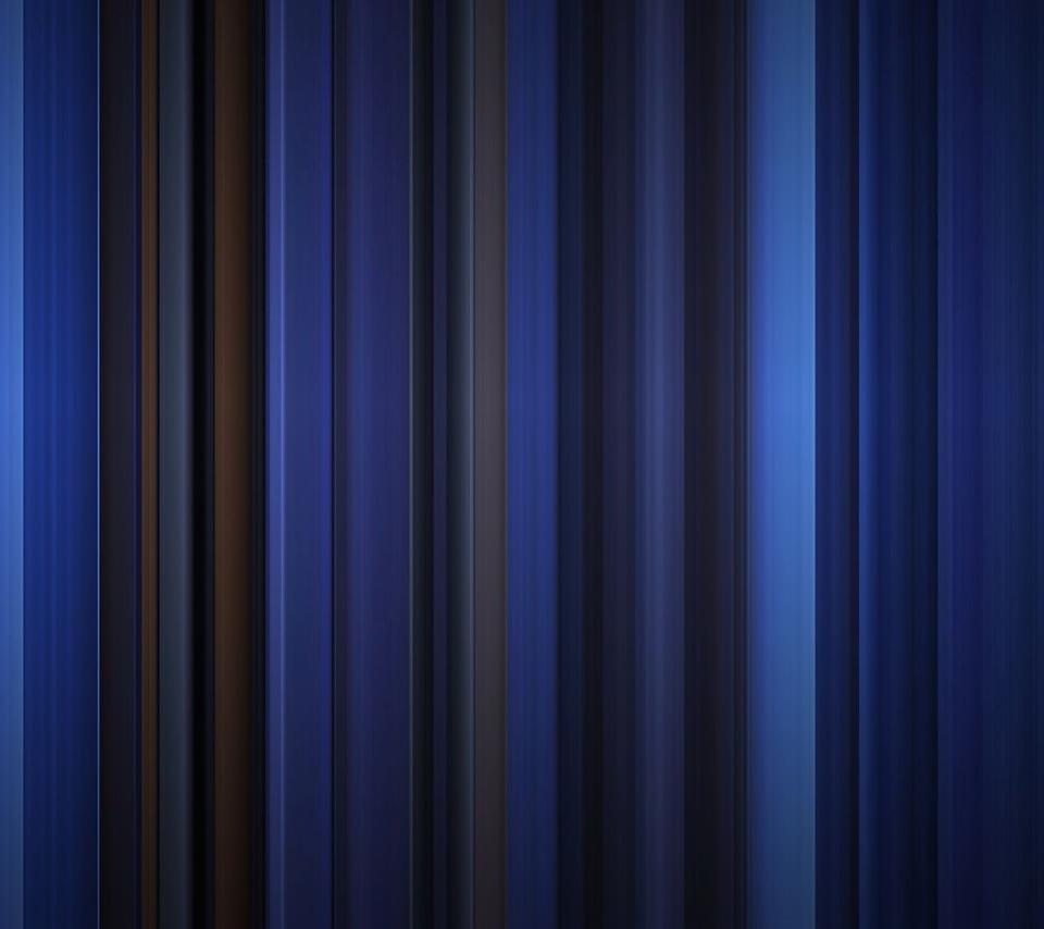 青いカーテンのスマホ用壁紙(Android用/960×854)