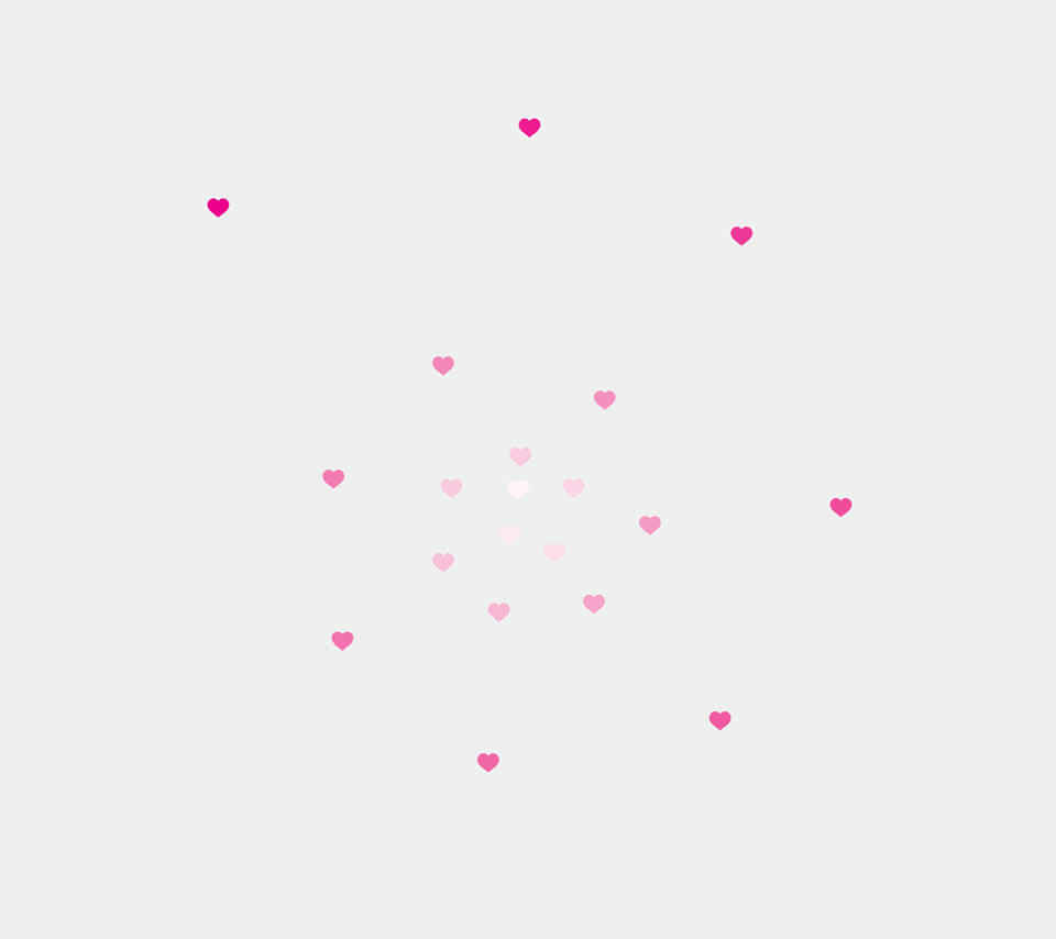 ピンクのハートのスマホ用壁紙(Android用/960×854)