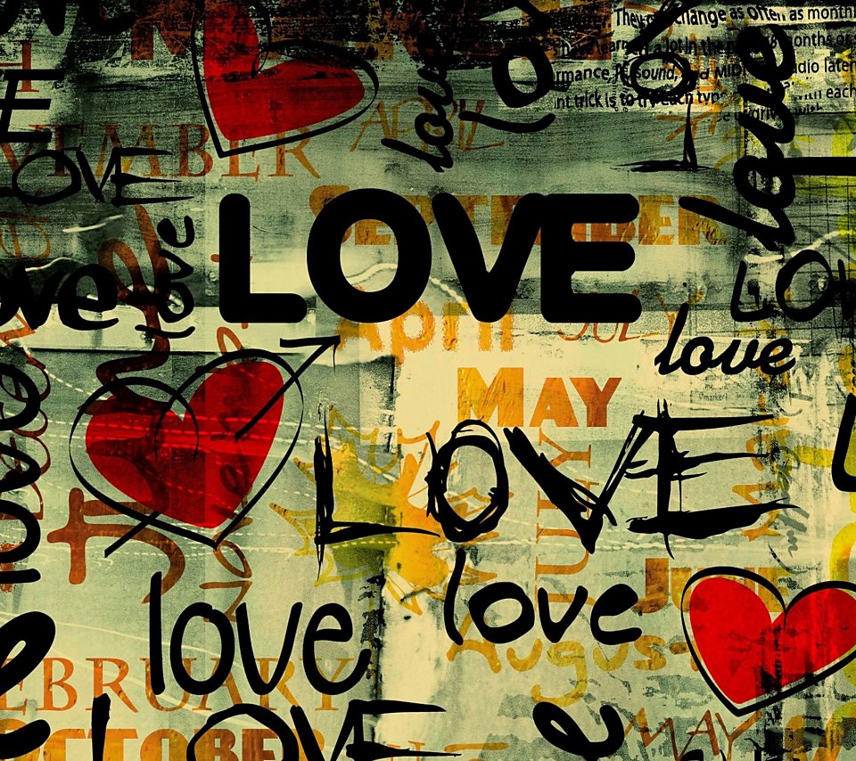 LOVE LOVE LOVEのスマホ用壁紙(Android用/960×854)