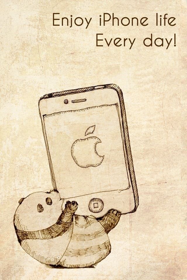 かわいいパンダのスマホ壁紙 Iphone4s用 Wallpaperbox