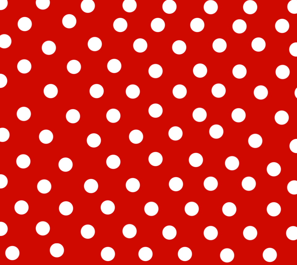 赤いドット柄のスマホ用壁紙(Android用/960×854)