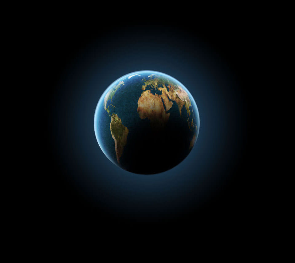 シンプルな地球のスマホ用壁紙(Android用/960×854)