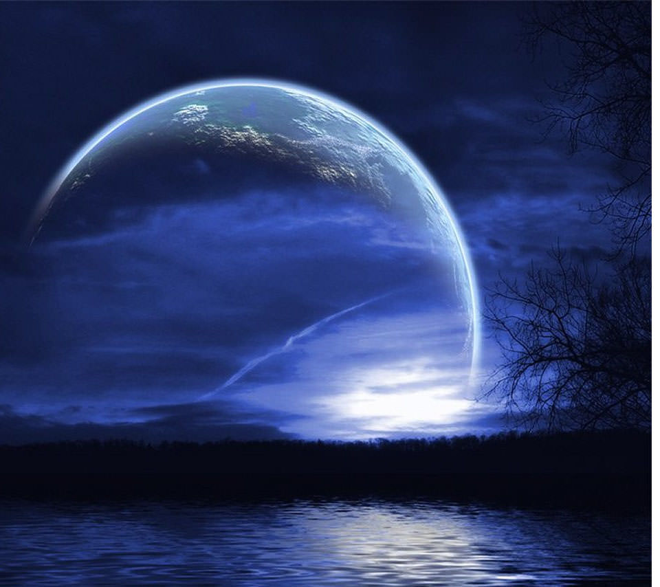 綺麗な青い地球のスマホ用壁紙(Android用/960×854)