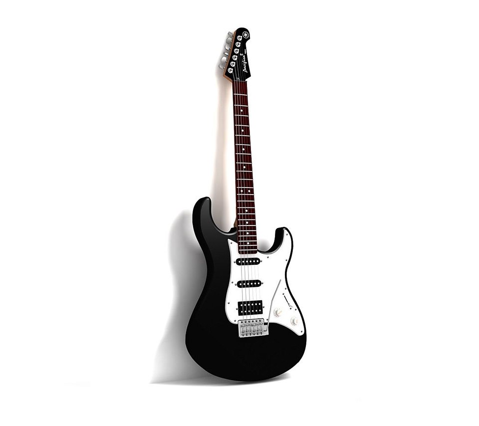 黒いギターのスマホ用壁紙(Android用/960×854)