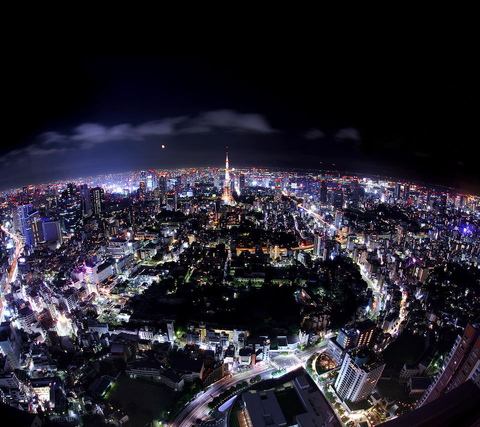 東京タワーの夜景 スマホ用壁紙(Android用/960×854)