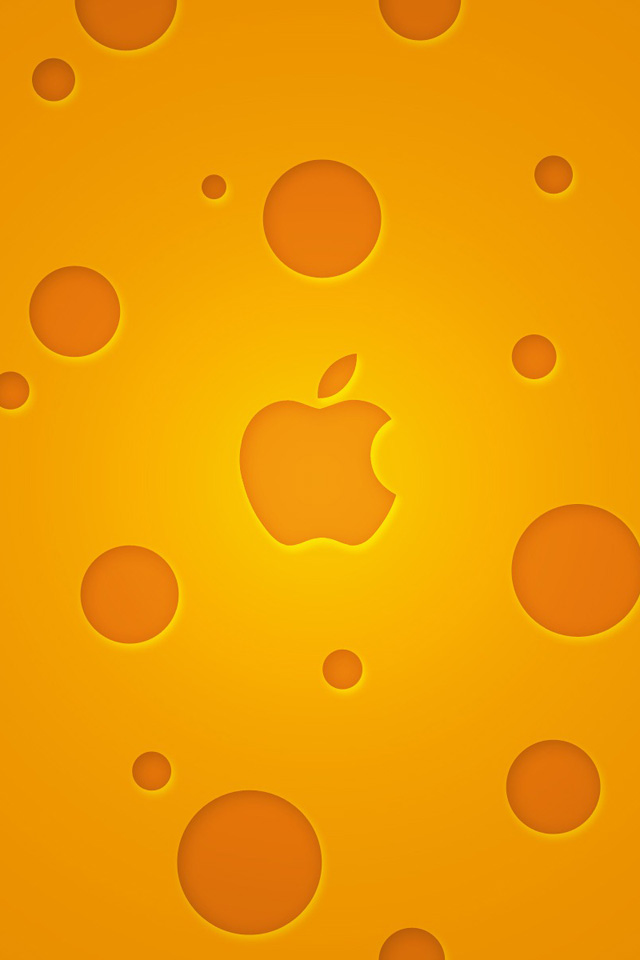 チーズ風アップル スマホ用壁紙(iPhone用/640×960)