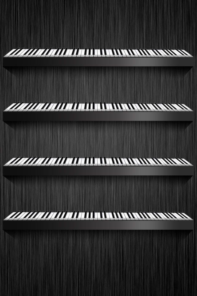 ピアノの鍵盤　スマホ用壁紙(iPhone用/640×960)