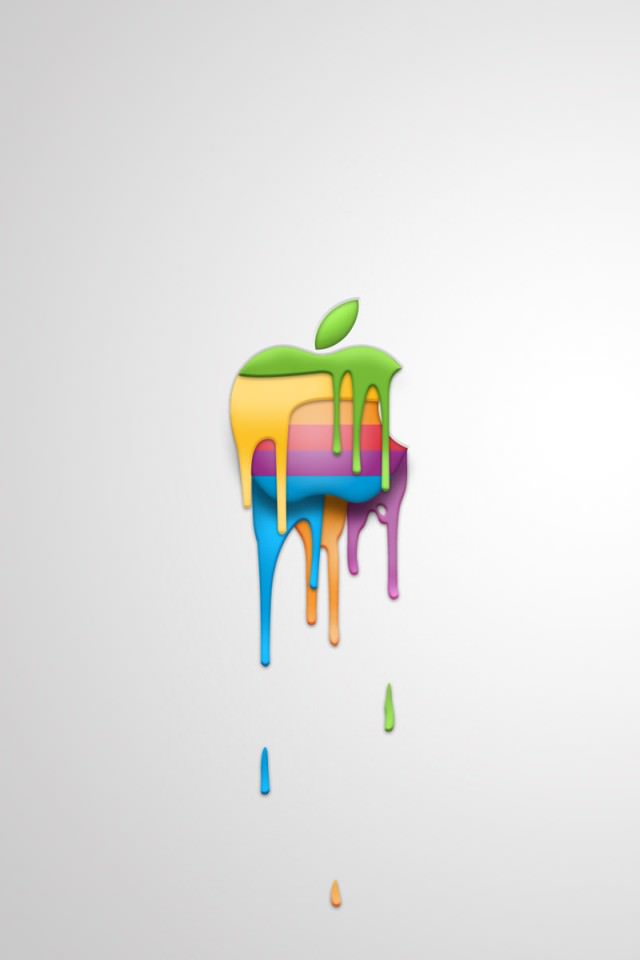 溶けたリンゴ スマホ(iPhone)用壁紙