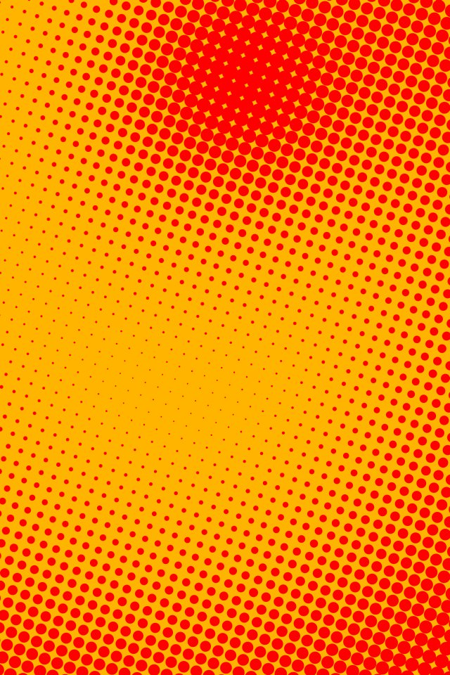オレンジのドット スマホ用壁紙(iPhone用/640×960)