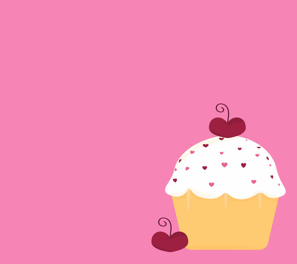 かわいいカップケーキ スマホ用壁紙(Android用/960×854)