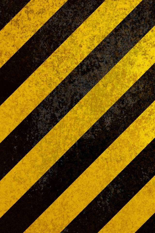 黄・黒のボーダー スマホ用壁紙(iPhone用/640×960)