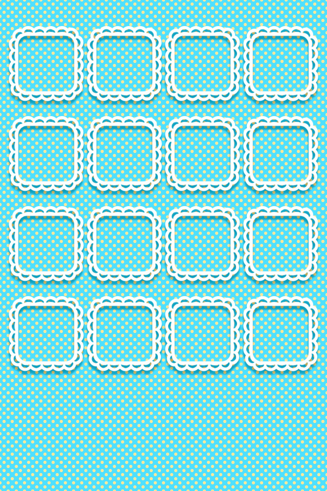 キュートな水色のドット スマホ用壁紙(iPhone用/640×960)