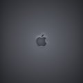 黒いアップルロゴ iPhoneスマホ用壁紙