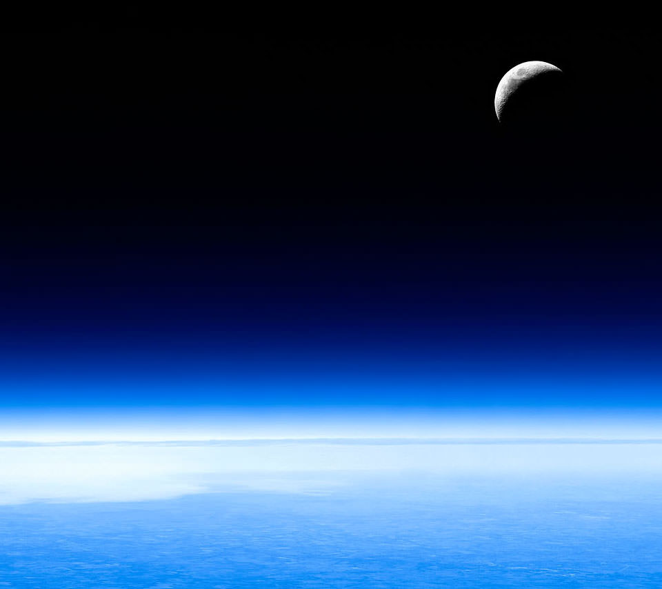 地球と月 Androidスマホ用壁紙