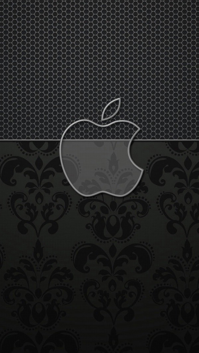 高級感のあるアップルロゴ iPhone5 スマホ用壁紙