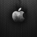 黒のアップルロゴ iPhone5 スマホ用壁紙