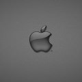 かっこいい黒のAppleロゴ iPhone5 スマホ用壁紙