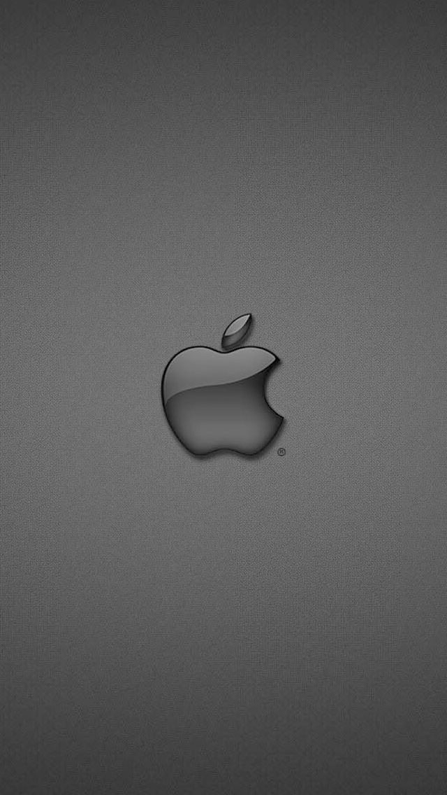 かっこいい黒のAppleロゴ iPhone5 スマホ用壁紙