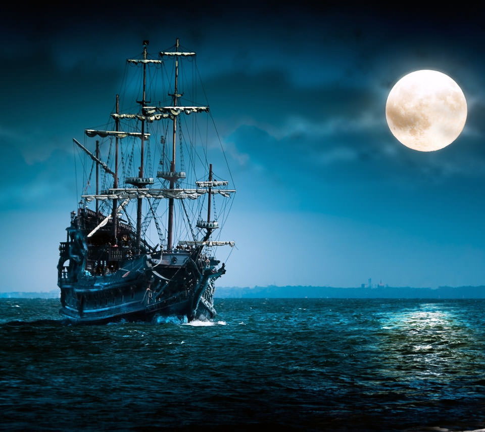 スペインの海賊船 Androidスマホ壁紙