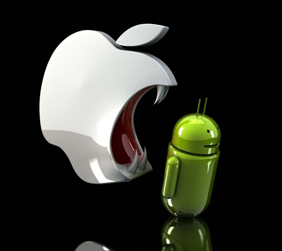 iPhone VS アンドロイド Androidスマホ壁紙