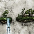 盆栽の滝 Androidスマホ壁紙