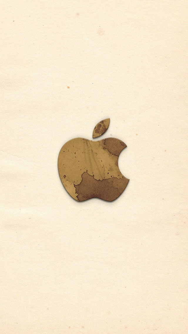 クラシックなアップルロゴ iPhone5 スマホ用壁紙