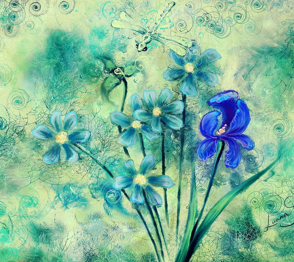 綺麗な花の絵 Androidスマホ壁紙
