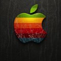 汚れたアップルロゴ iPhone5 スマホ用壁紙
