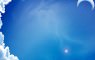 Blue Sky Moon Androidスマホ壁紙