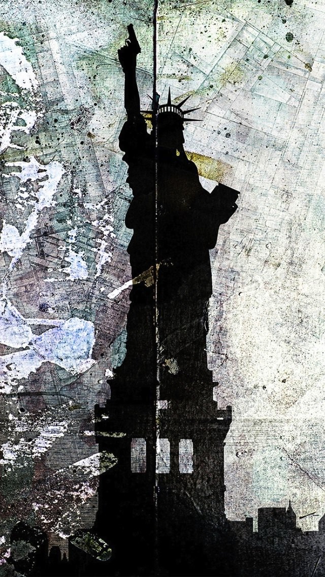 自由の女神 iPhone5 スマホ用壁紙