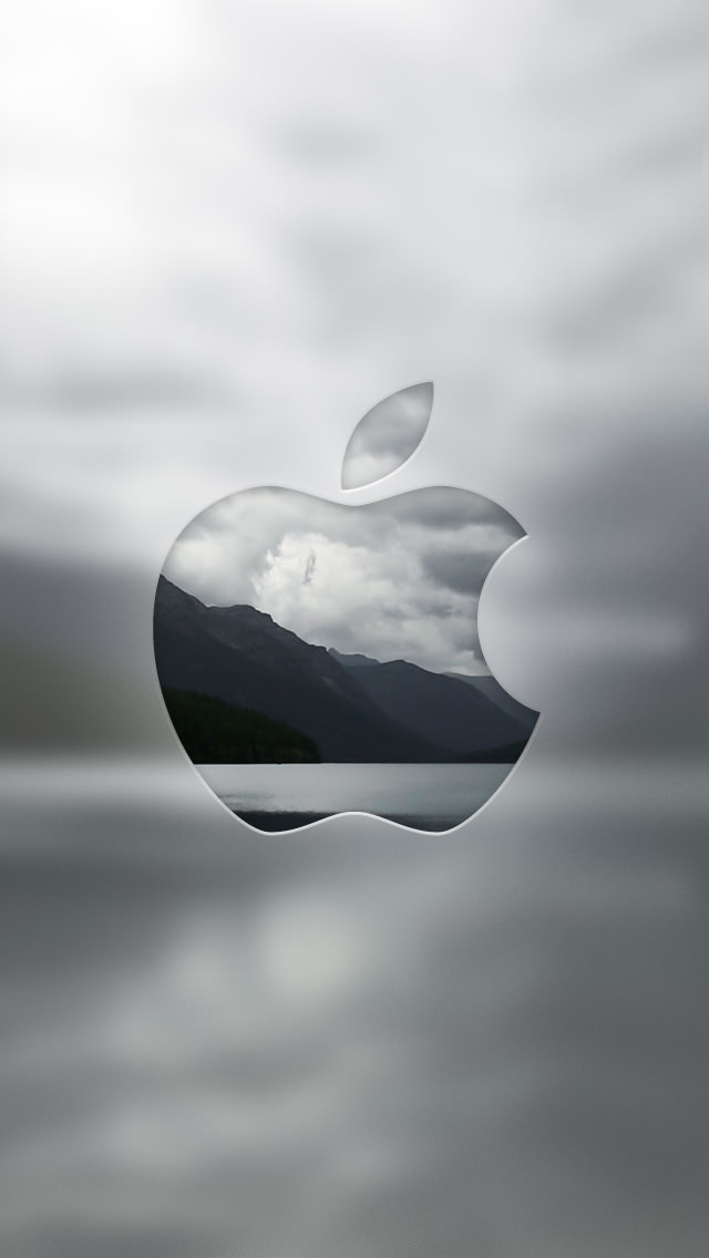 リンゴ型の風景 Iphone5 スマホ用壁紙 Wallpaperbox