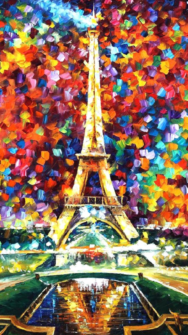 パリのエッフェル塔 iPhone5 スマホ用壁紙