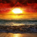 Sun Sets Sea Androidスマホ壁紙