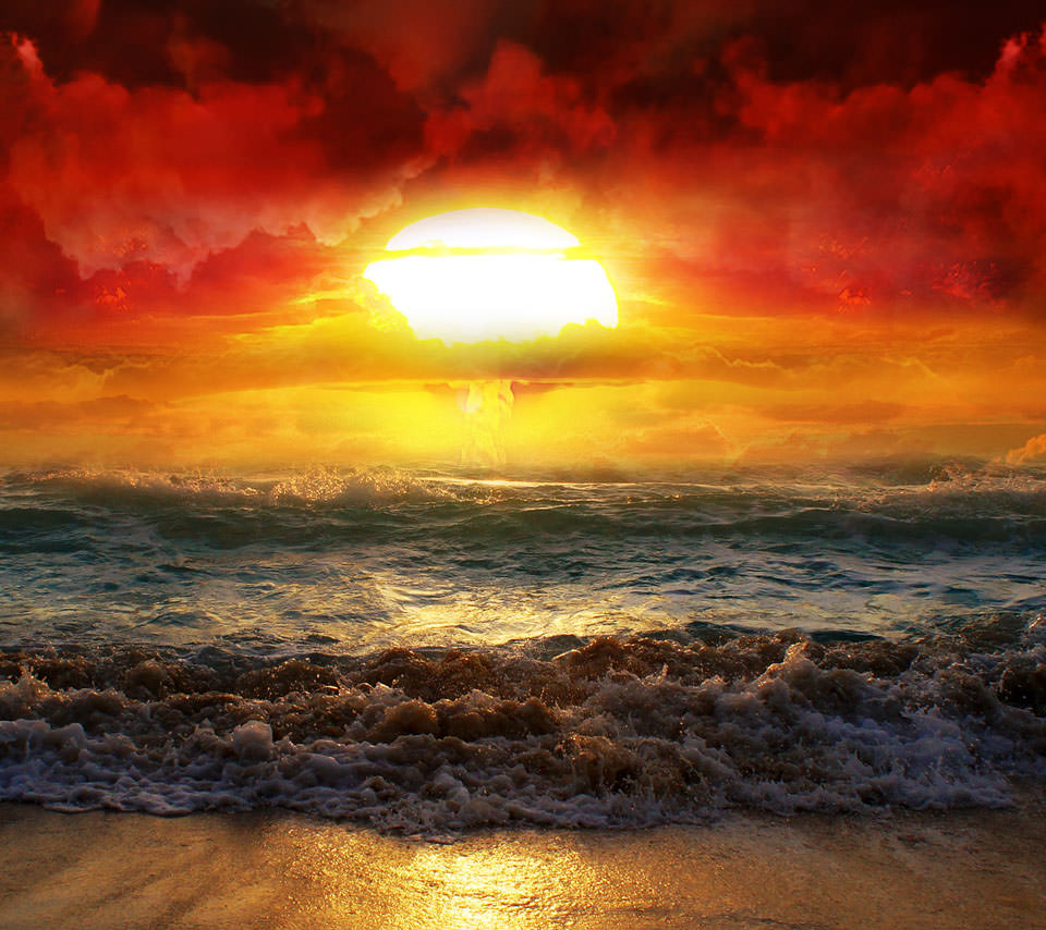 Sun Sets Sea Androidスマホ壁紙