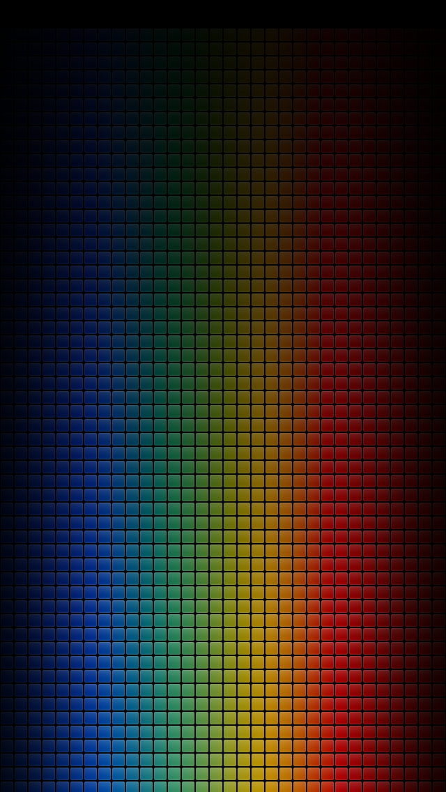 Rainbow Grid iPhone5 スマホ用壁紙